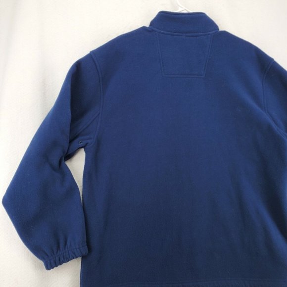 IZOD Jacket Men's Full Zip High Neck Long Sleeve Sweatshirt Fleece Pockets Blue - Picture 6 of 11